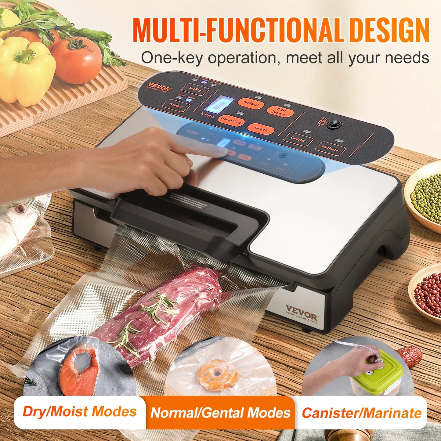 SucceBuy 130W Vacuum Sealer Food Packaging Machine