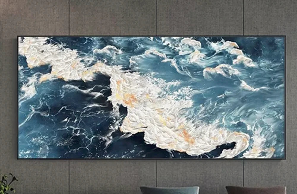 White Wave Oil Painting