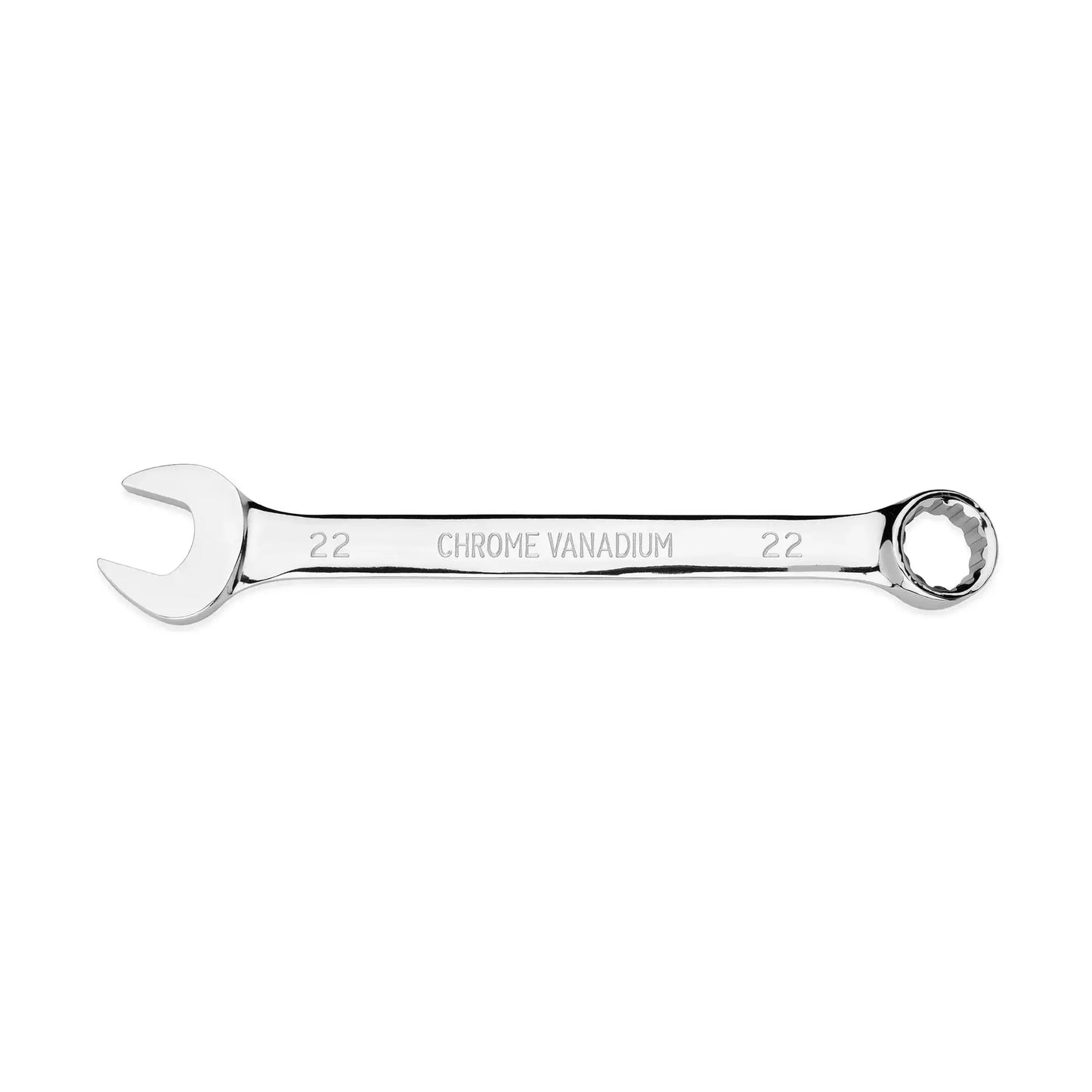 HART 15-Piece Metric Combination Wrench Set with Tool Pouch, Chrome Finish, Sizes 8-22mm