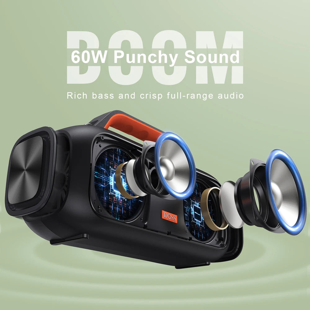 DOSS Outdoor Portable Waterproof Bluetooth Speaker