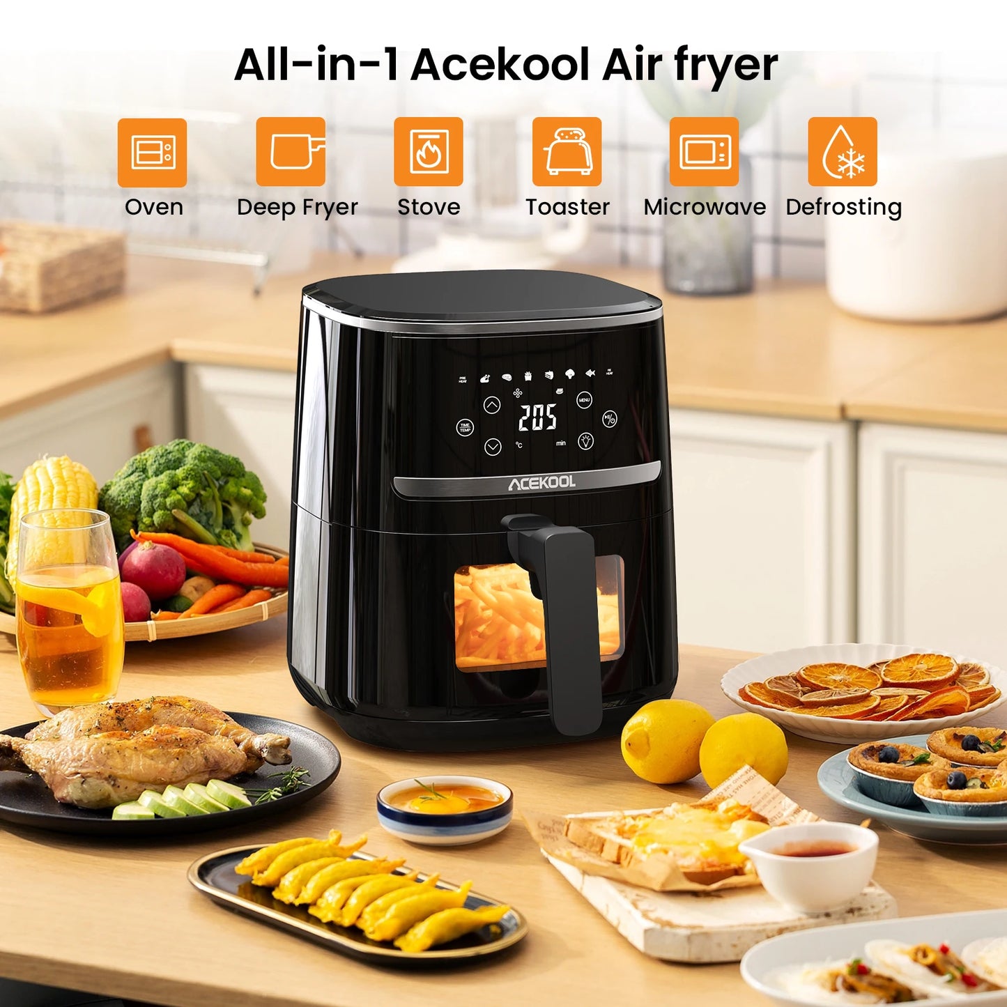 5 Quart Digital Display Air Fryer Toaster Oven