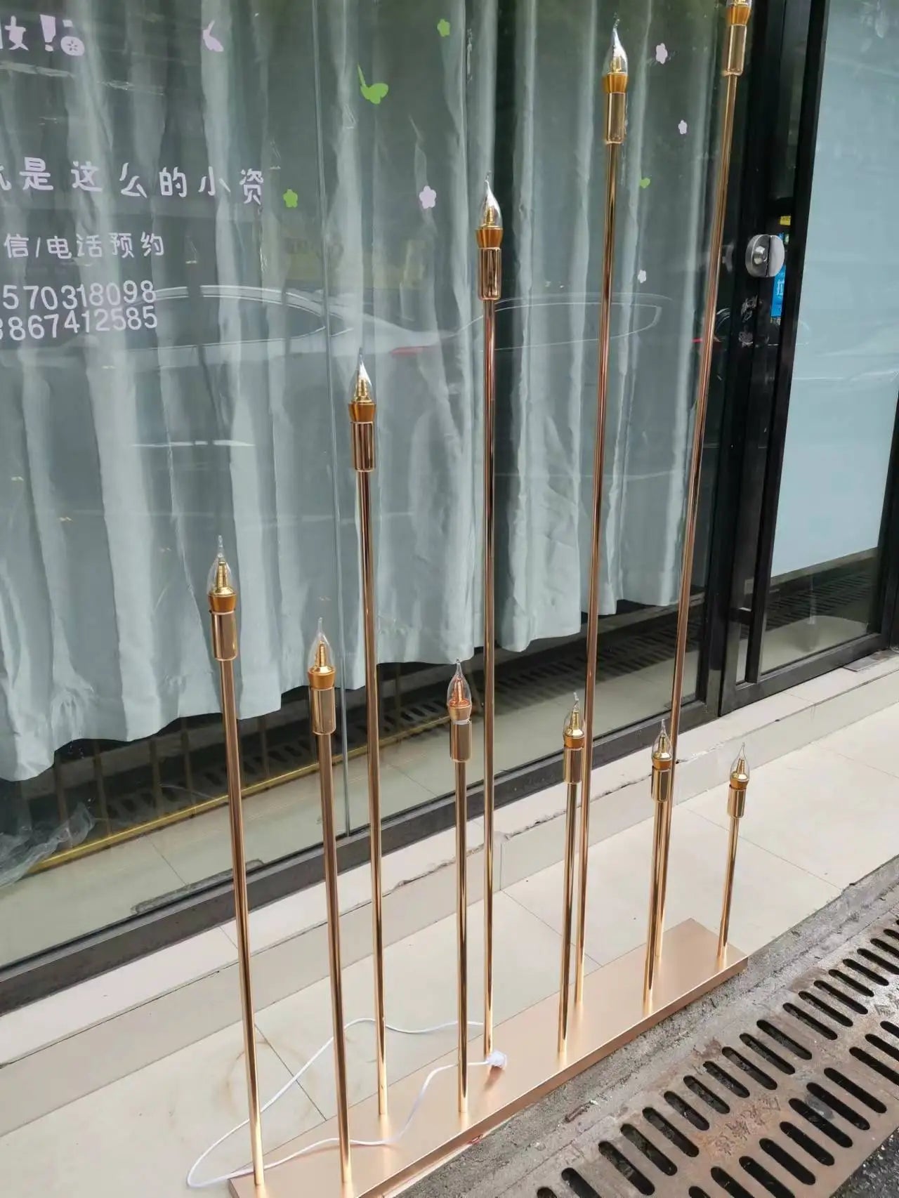 2 Sets 10 Heads Metal Candelabra Electric Candle Holders