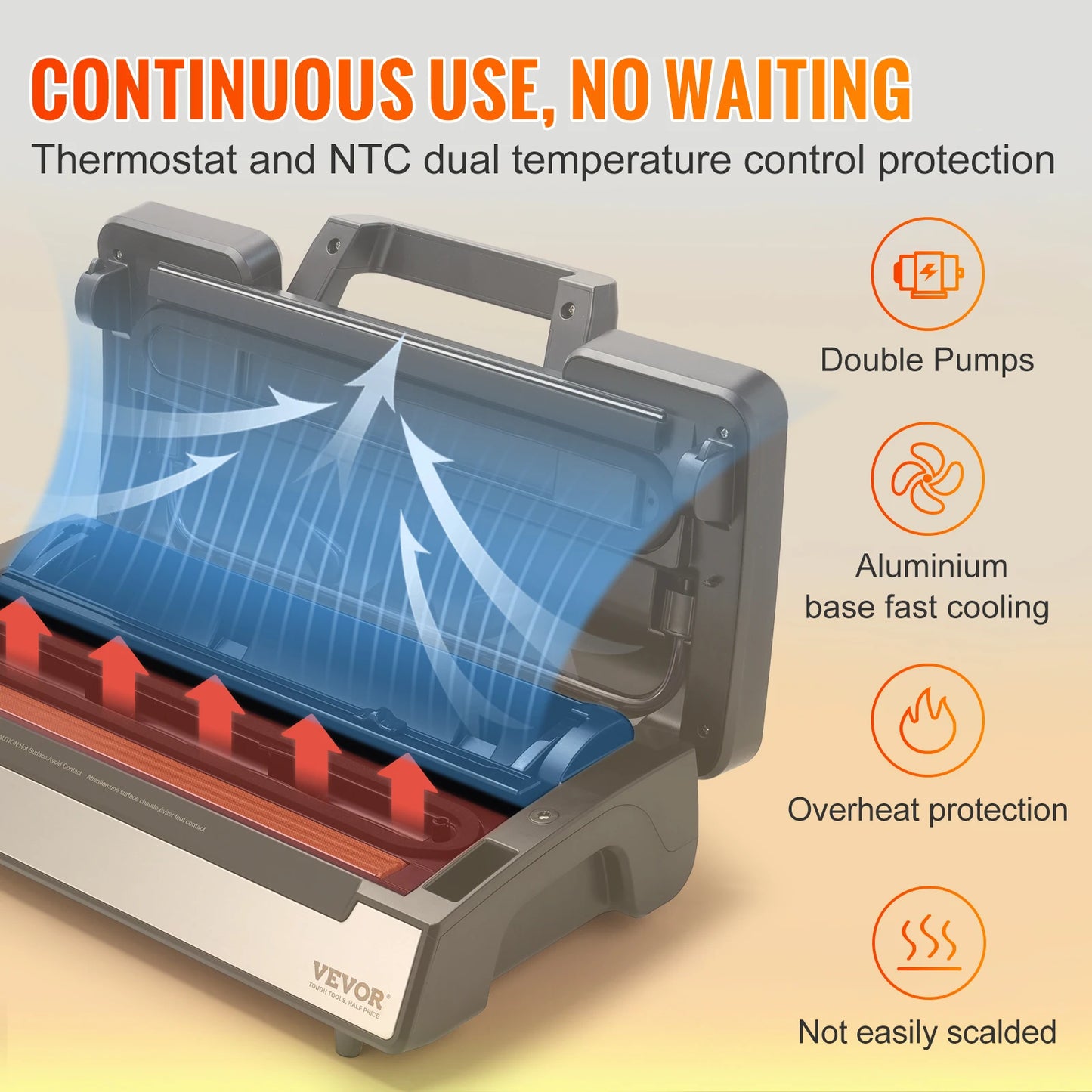 SucceBuy 130W Vacuum Sealer Food Packaging Machine