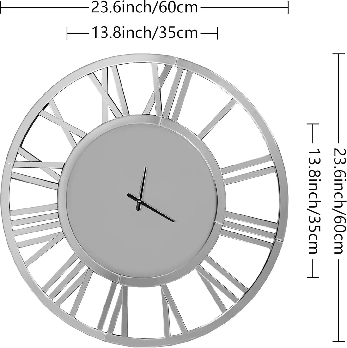 24" Large Decorative Wall Clock Decorative