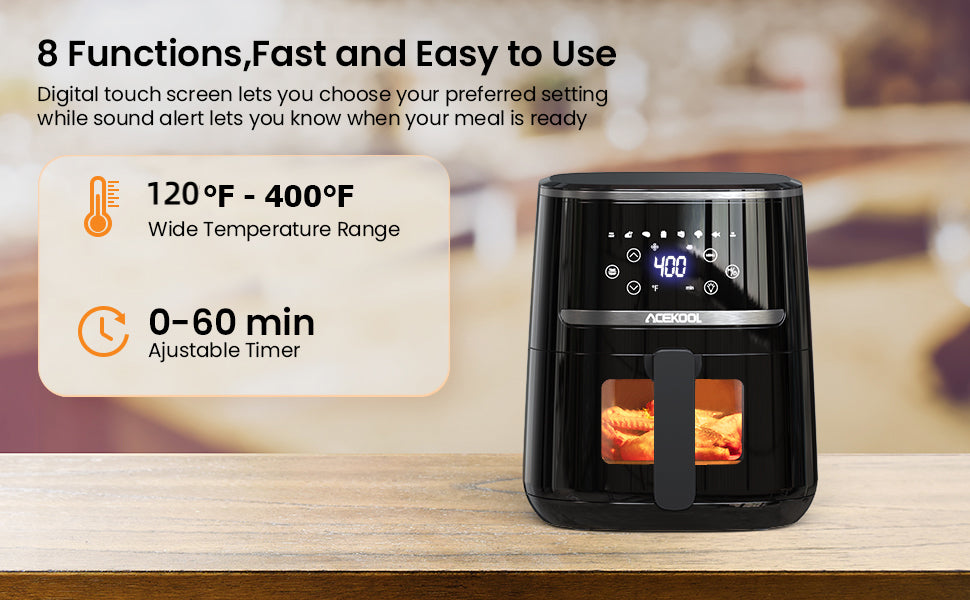 5 Quart Digital Display Air Fryer Toaster Oven