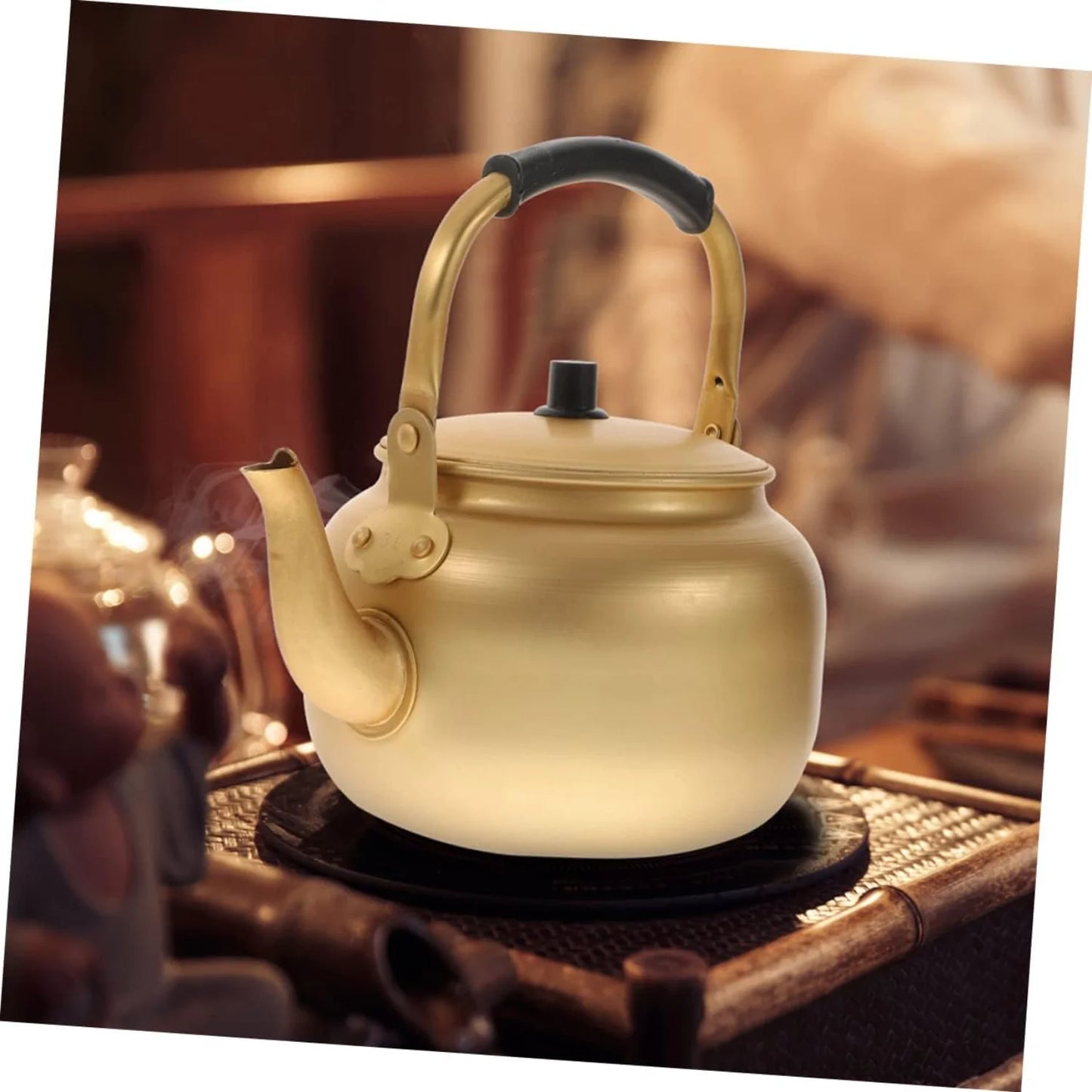 Vintage Aluminum Whistling Tea Kettle
