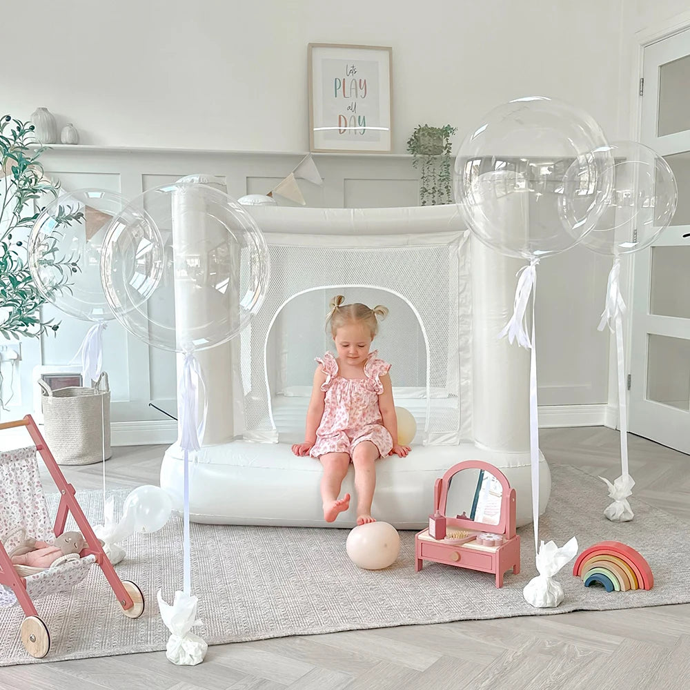 Children’s Mini City Bounce House with Built-In Air Pump