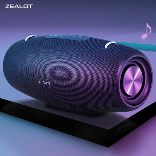 Zealot-S67 60W Portable Bluetooth Speaker Outdoor Party Speaker Big Loud Speaker Excellent Bass Performace 3D Speaker
