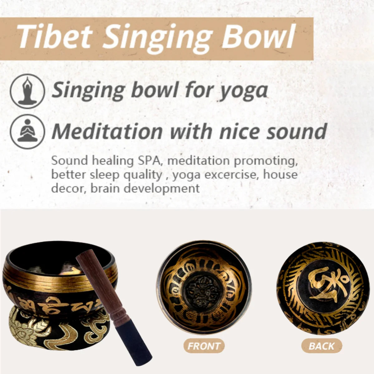 Handmade Tibetan Singing Bowl Set