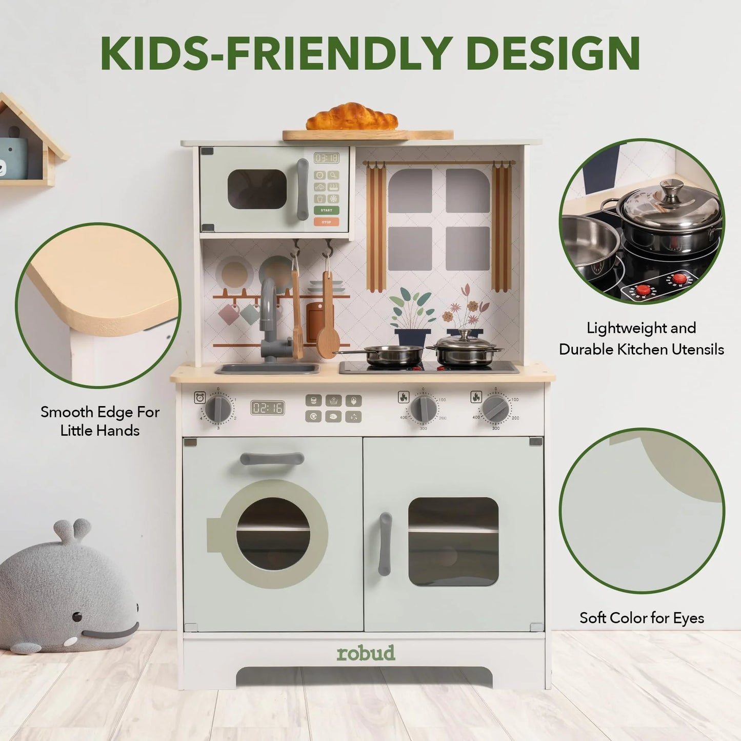 Robud Wooden Play Kitchen Set