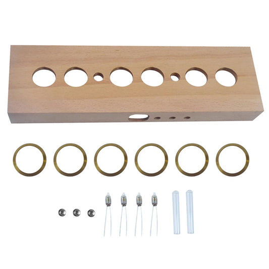 IN14 Glow Tube Clock DIY Parts Beech Wood Shell IN14 Nixie Tube Digital LED Clock Electronic DIY Kit Multi Color for Experiments