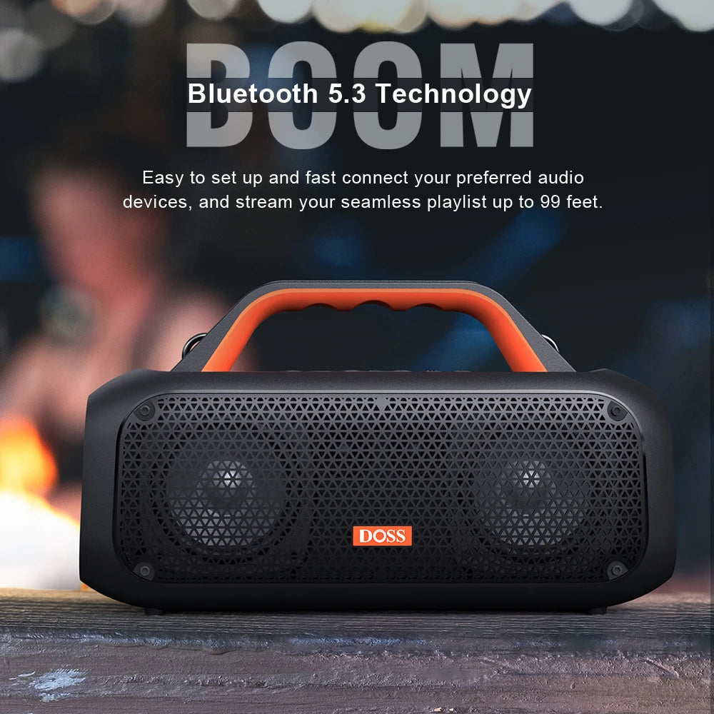DOSS Outdoor Portable Waterproof Bluetooth Speaker