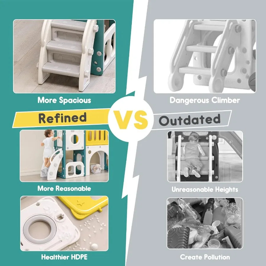 8 in 1 Toddler SlideBaby Playset