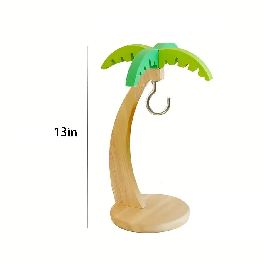 Bamboo Banana Holder with Stainless Steel Hook