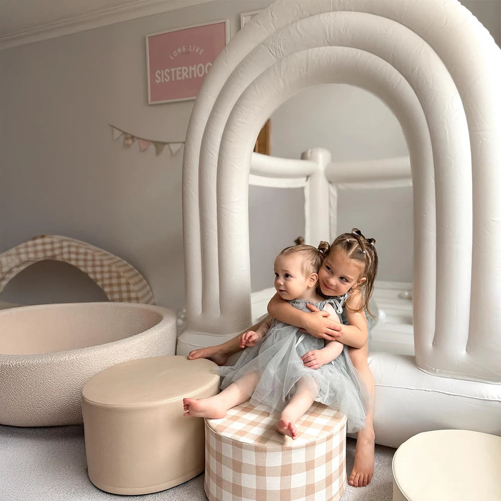 Rainbow Inflatable Bounce House for Kids