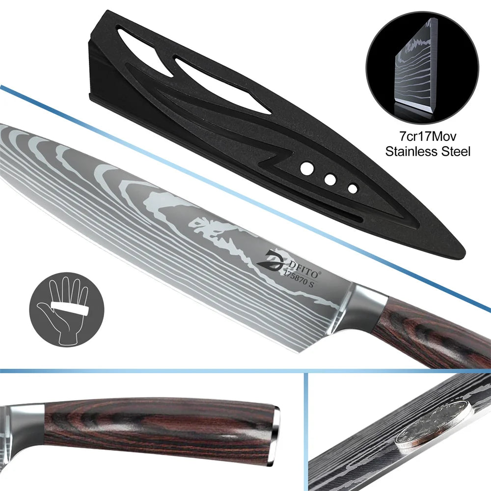 MDHAND 8pcs Kitchen Knife set