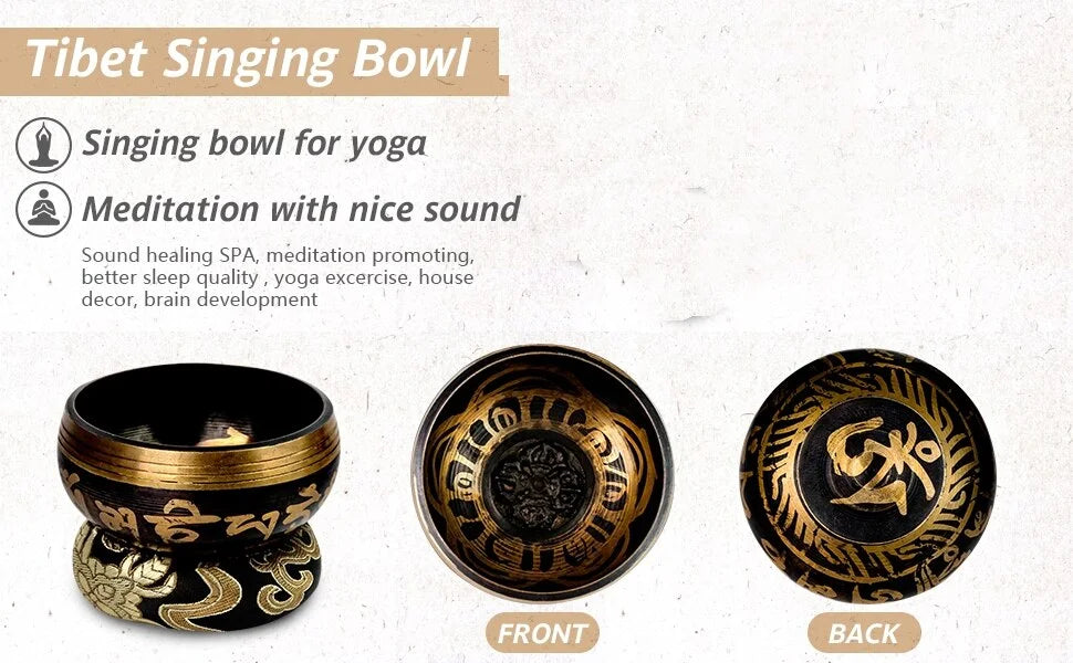 Handmade Tibetan Singing Bowl Set